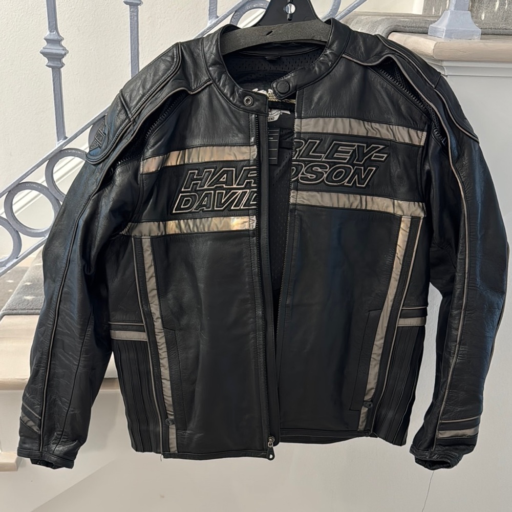 Harley-Davidson Reflective Black Leather Jacket